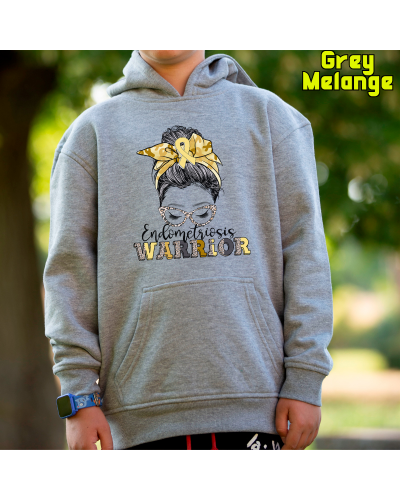 Sudadera niño con capucha ENDOMETRIOSIS WARRIORS  La Kamiseta K Buskas