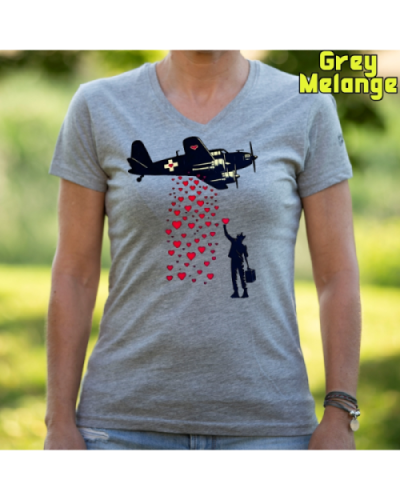 Camiseta Mujer Manga Corta - Bombardero De Corazones