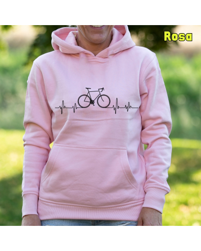 Sudadera mujer con capucha BICI LATIDO - La Kamiseta K Buskas