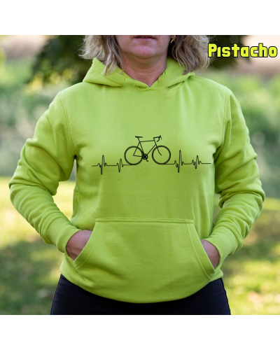 Sudadera mujer con capucha BICI LATIDO - La Kamiseta K Buskas
