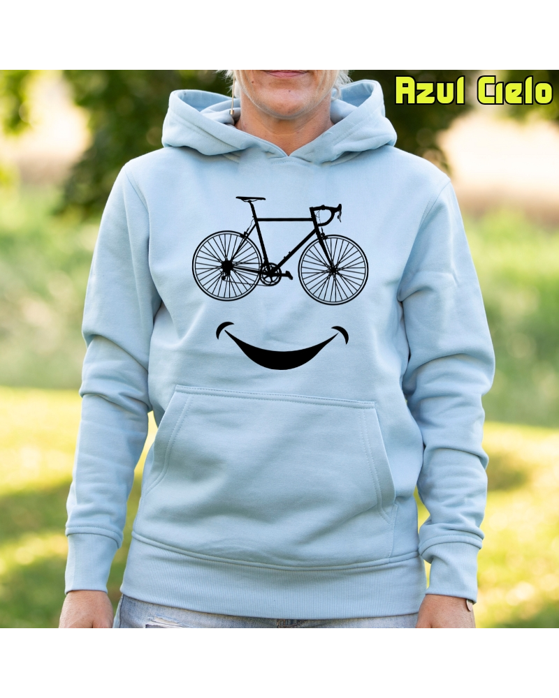Sudadera mujer con capucha SMILE CYCLING  La Kamiseta K Buskas