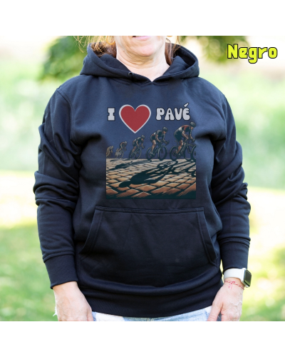 Sudadera mujer con capucha LOVE PAVE  La Kamiseta K Buskas
