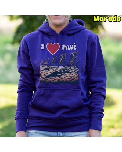Sudadera mujer con capucha LOVE PAVE  La Kamiseta K Buskas