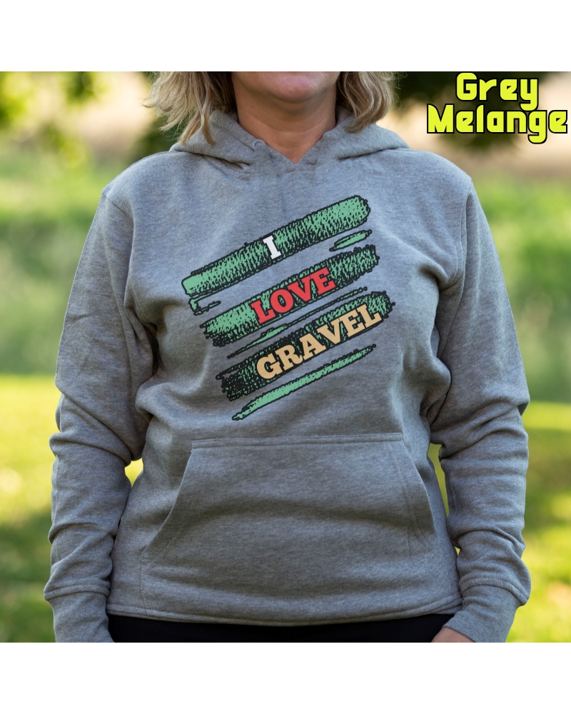 Sudadera mujer con capucha LOVE GRAVEL  La Kamiseta K Buskas