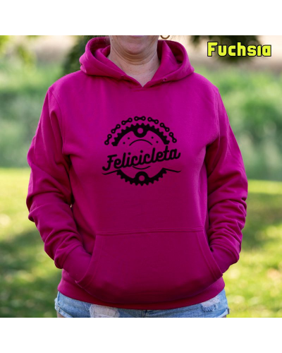 Sudadera mujer con capucha FELICICLETA  La Kamiseta K Buskas
