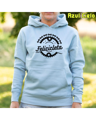 Sudadera mujer con capucha FELICICLETA  La Kamiseta K Buskas