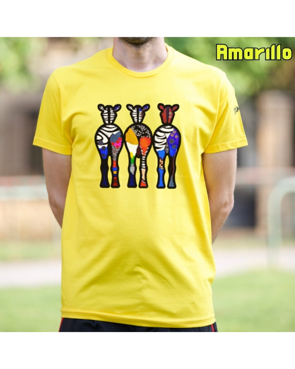 Three Colorful Zebras