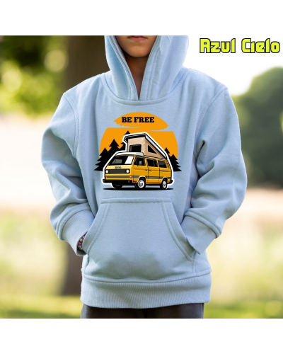 Sudadera niño con capucha Be Free