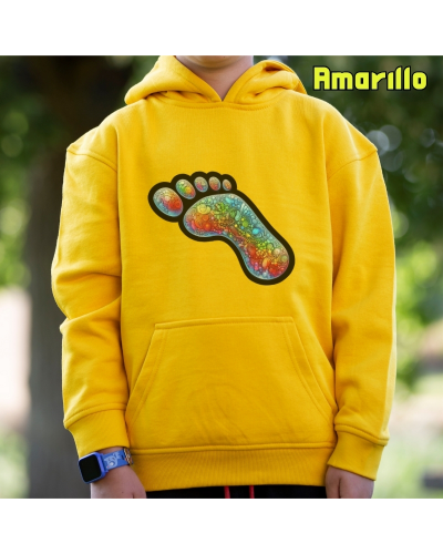 Sudadera niño con capucha PIE  La Kamiseta K Buskas