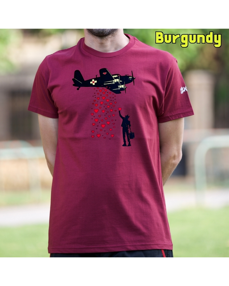 Camiseta Hombre Manga Corta - Bombardeo De Corazones