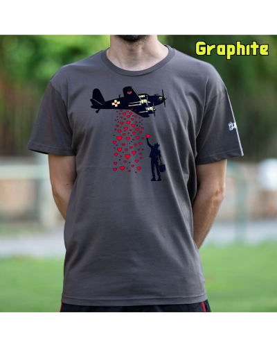 Camiseta Hombre Manga Corta - Bombardeo De Corazones