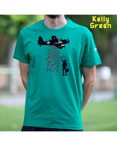 Camiseta Hombre Manga Corta - Bombardeo De Corazones