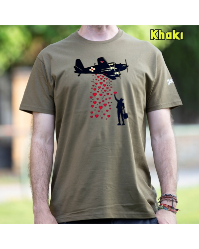 Camiseta Hombre Manga Corta - Bombardeo De Corazones