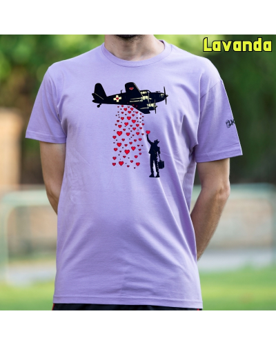 Camiseta Hombre Manga Corta - Bombardeo De Corazones