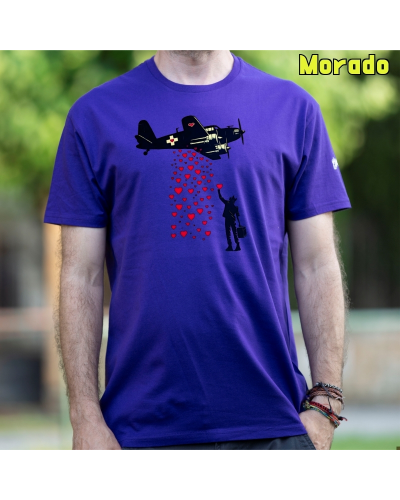 Camiseta Hombre Manga Corta - Bombardeo De Corazones