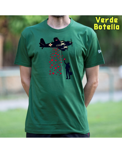 Camiseta Hombre Manga Corta - Bombardeo De Corazones
