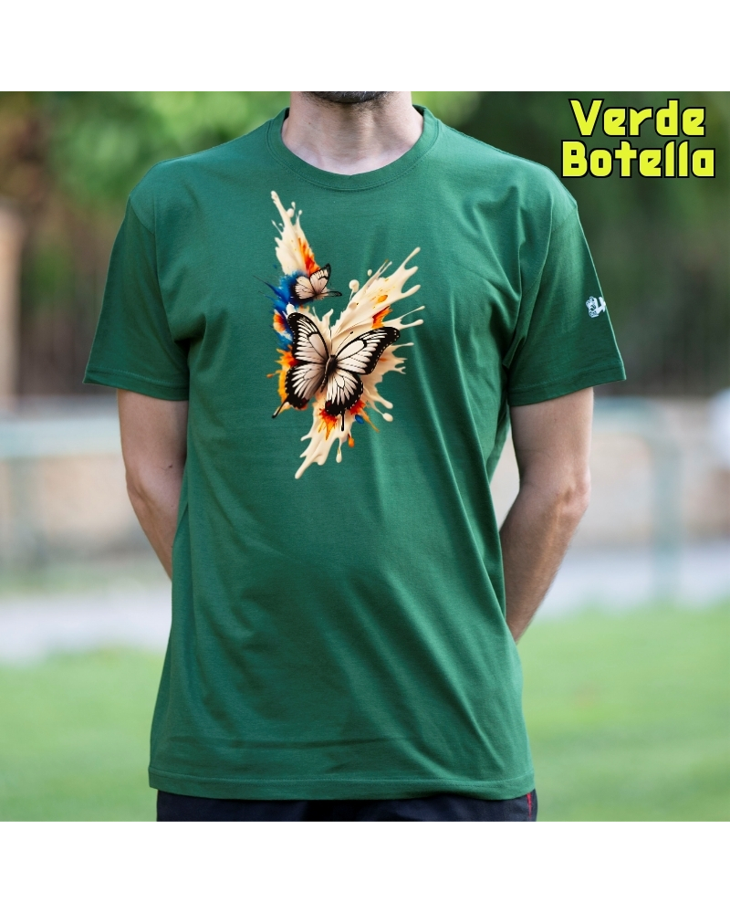 Camiseta Hombre Manga Corta - Mariposas