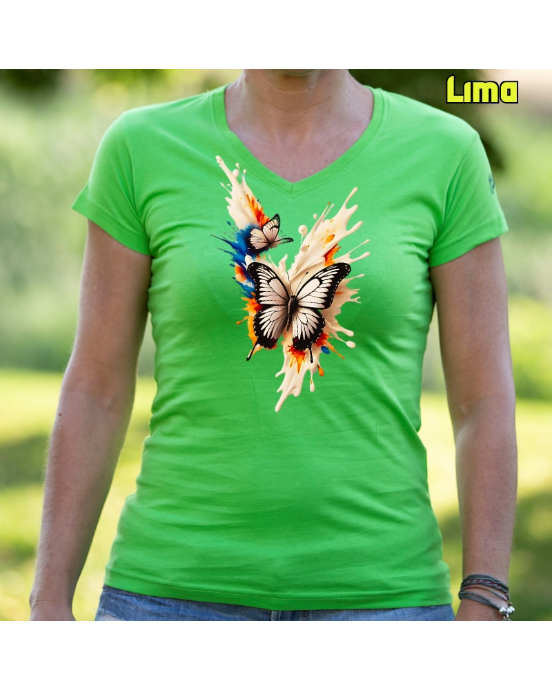 Camiseta Mujer Manga Corta - Mariposas