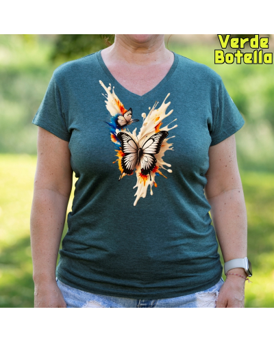 Camiseta Mujer Manga Corta - Mariposas