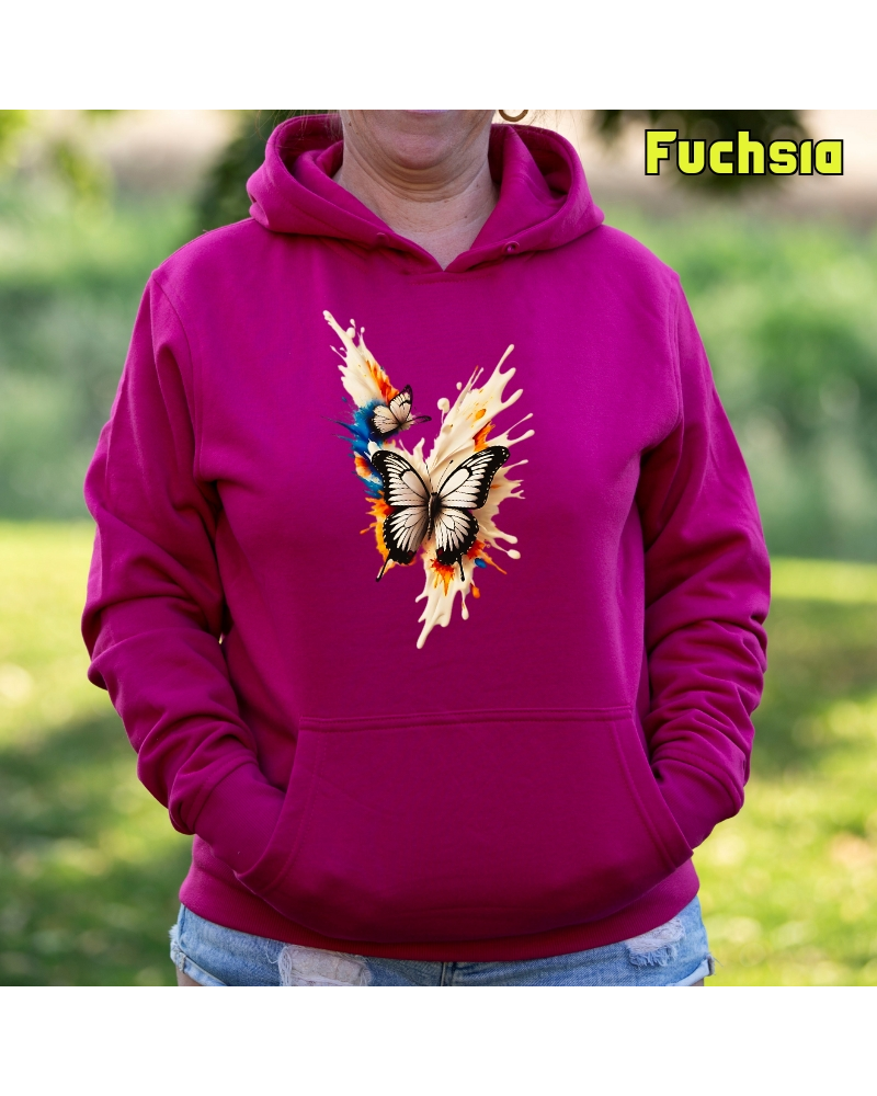 Sudadera mujer con capucha Mariposas