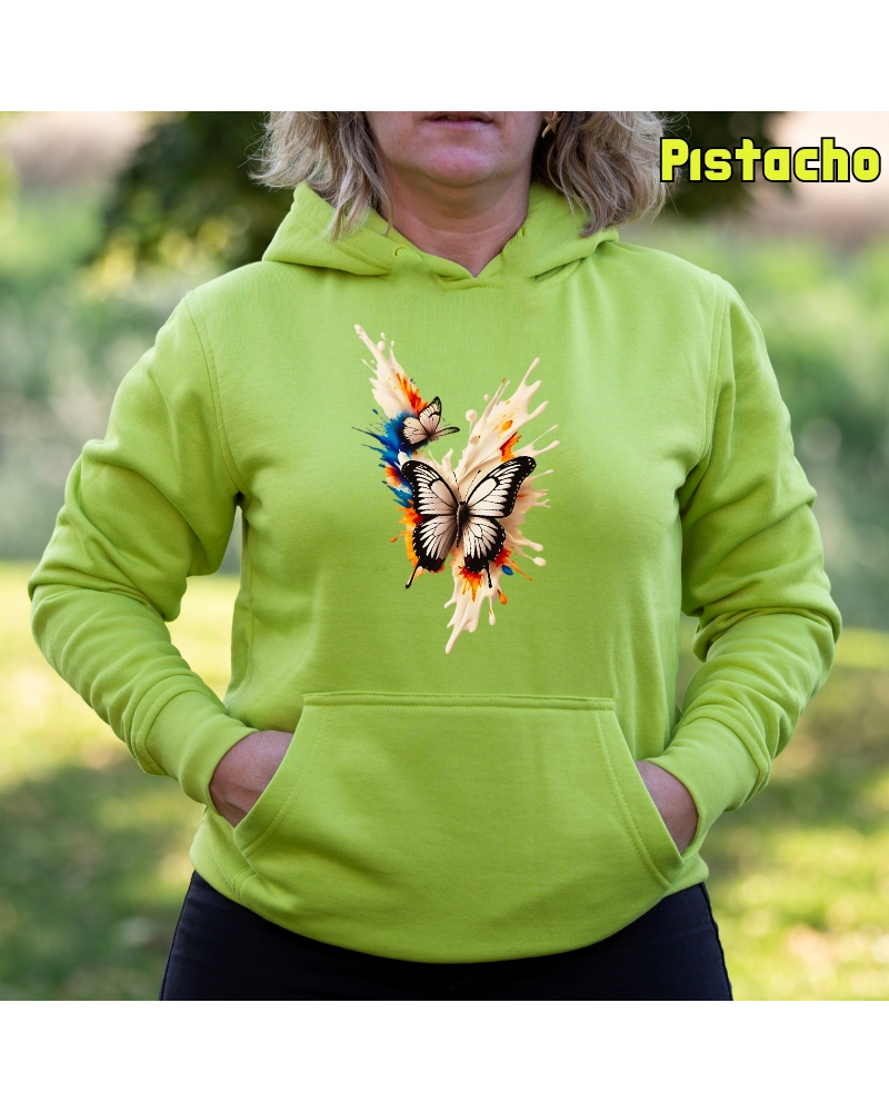 Sudadera mujer con capucha Mariposas