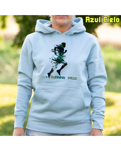 Sudadera mujer con capucha - Running Free