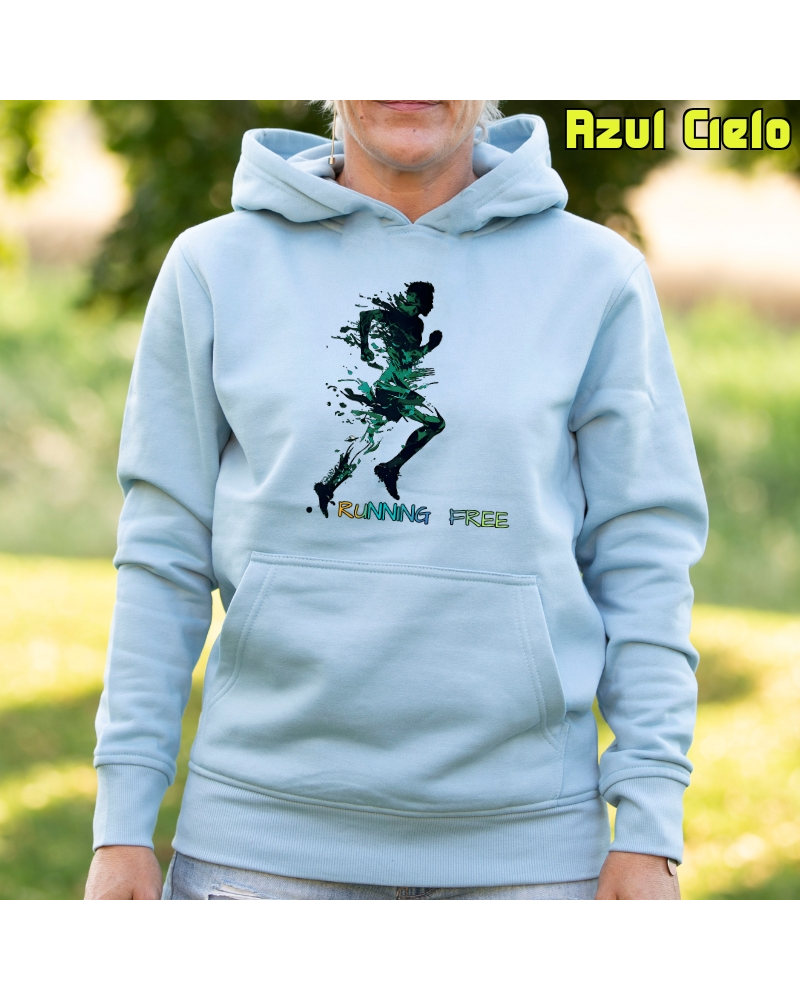 Sudadera mujer con capucha - Running Free