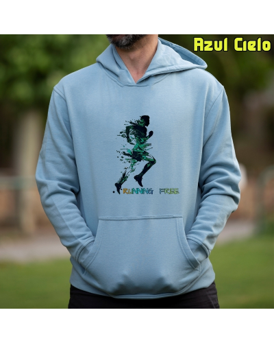 Sudadera hombre con capucha - Running Free