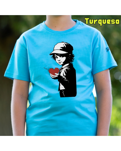 Corazón En Mano - Camiseta Niño Manga Corta