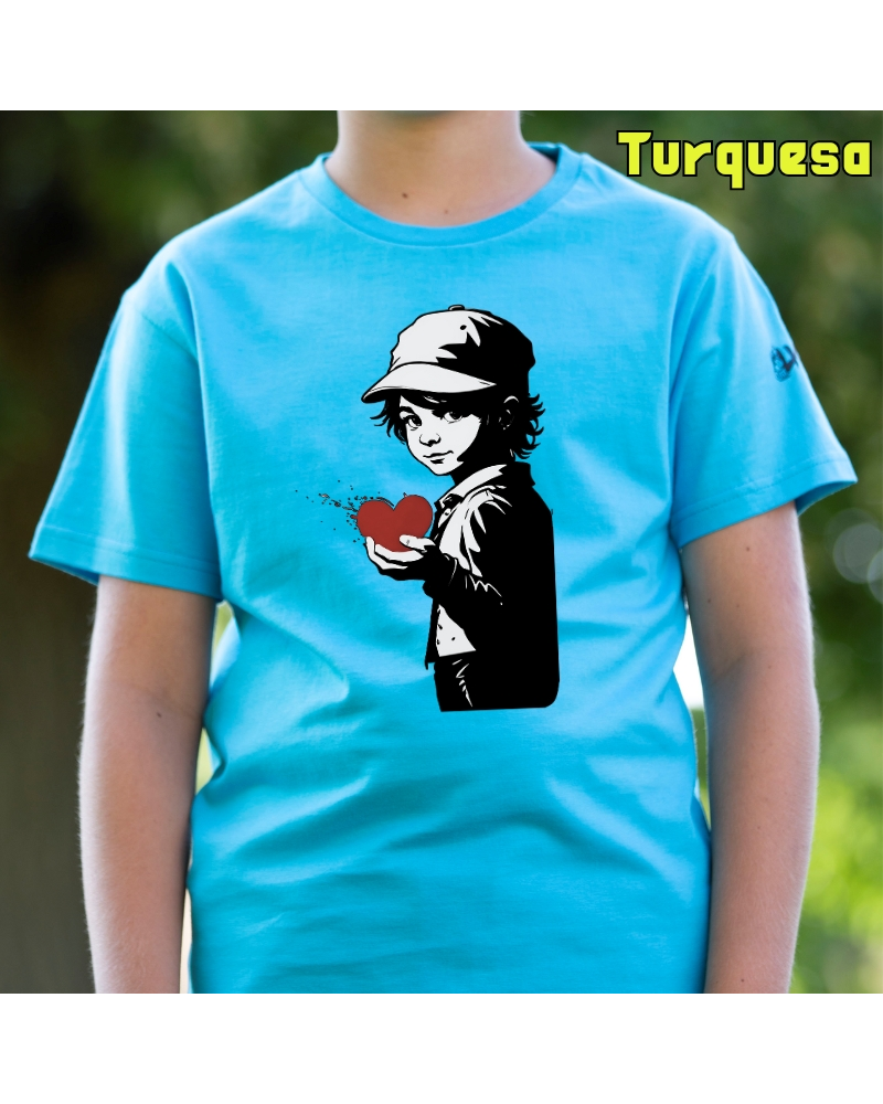 Corazón En Mano - Camiseta Niño Manga Corta