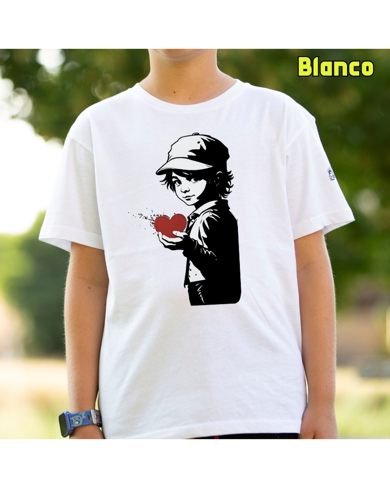 Corazón En Mano - Camiseta Niño Manga Corta