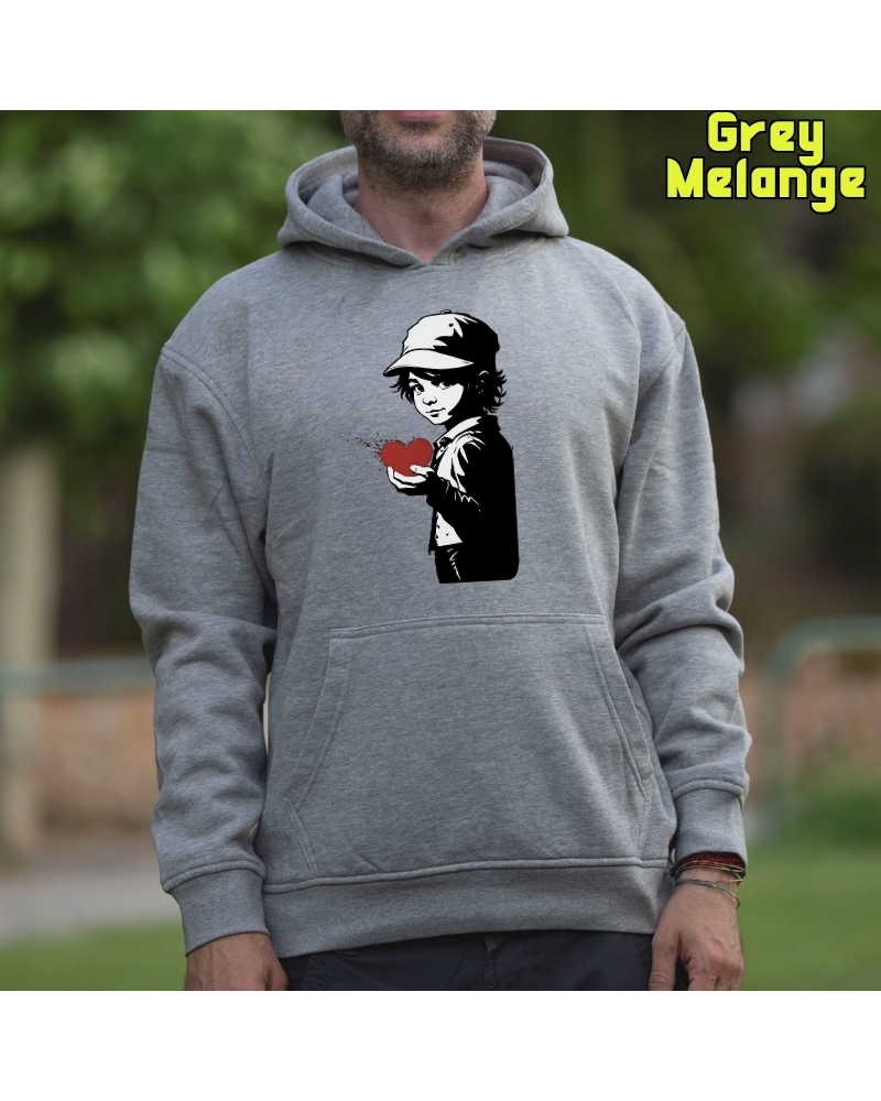 Corazón En Mano - Sudadera Hombre Con Capucha