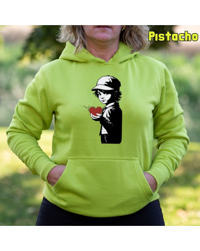 Corazón En Mano - Sudadera Mujer Con Capucha