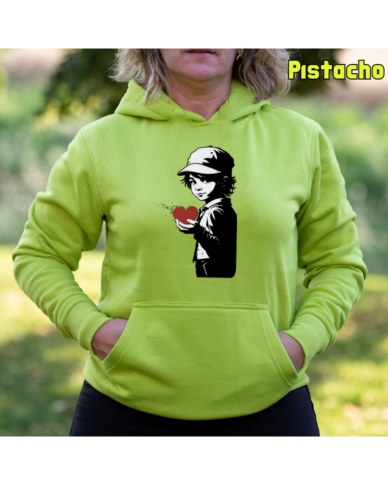 Corazón En Mano - Sudadera Mujer Con Capucha
