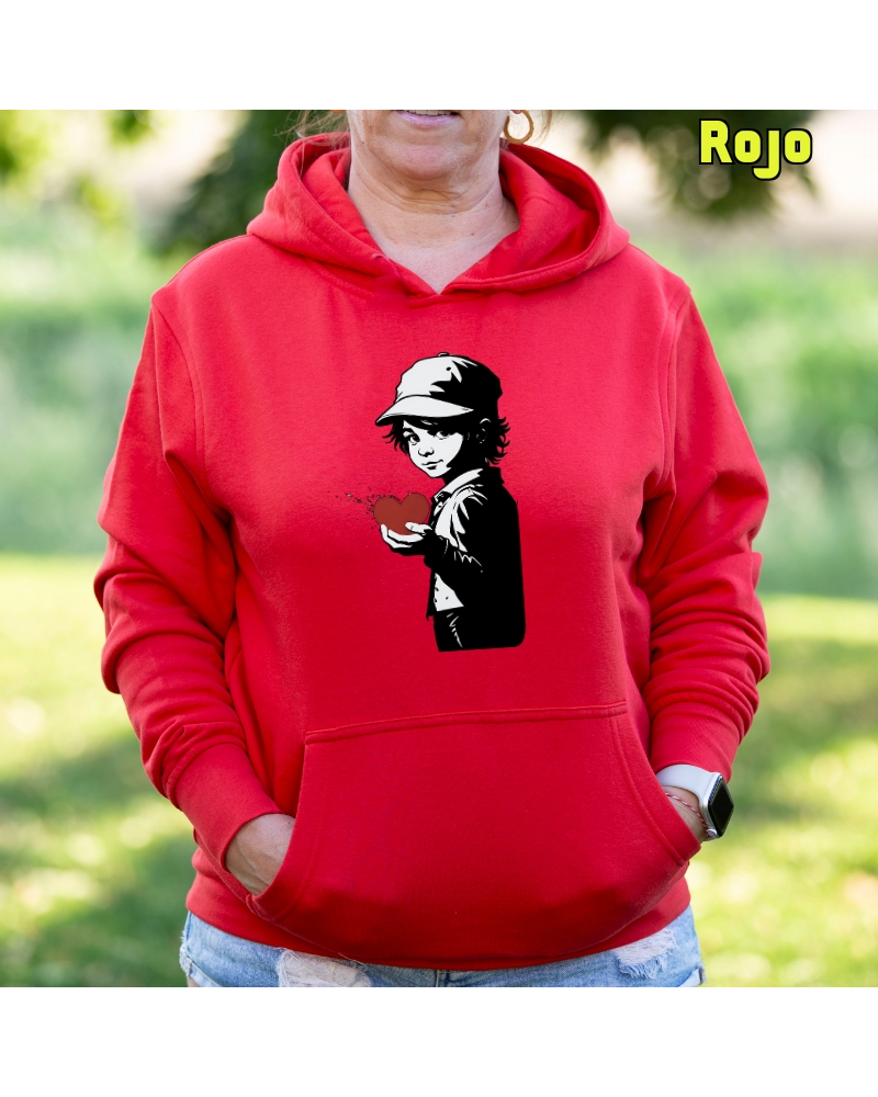Corazón En Mano - Sudadera Mujer Con Capucha