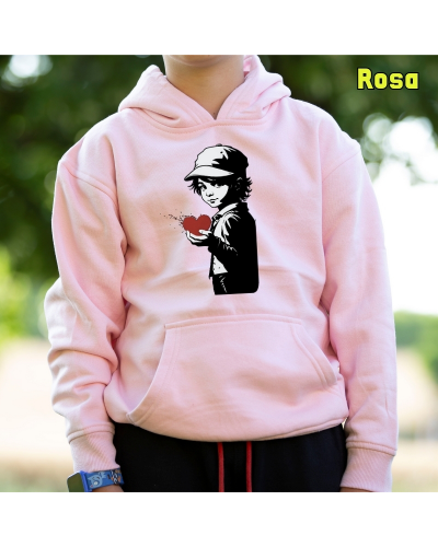 Corazón En Mano - Sudadera Niño Con Capucha