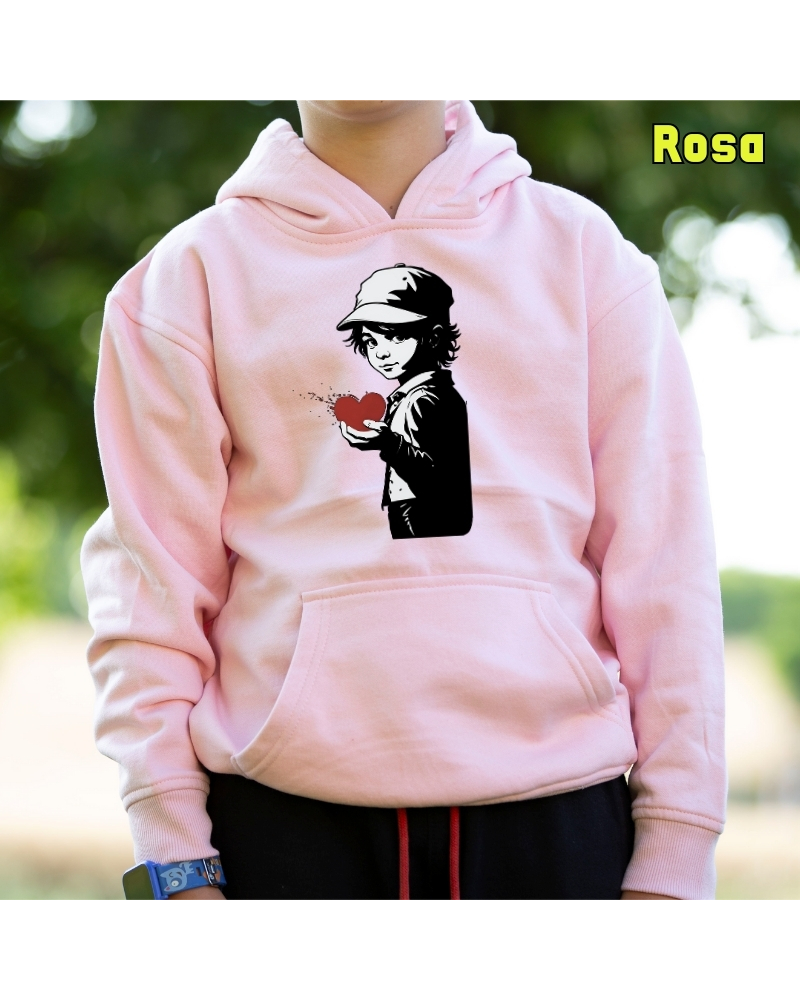 Corazón En Mano - Sudadera Niño Con Capucha