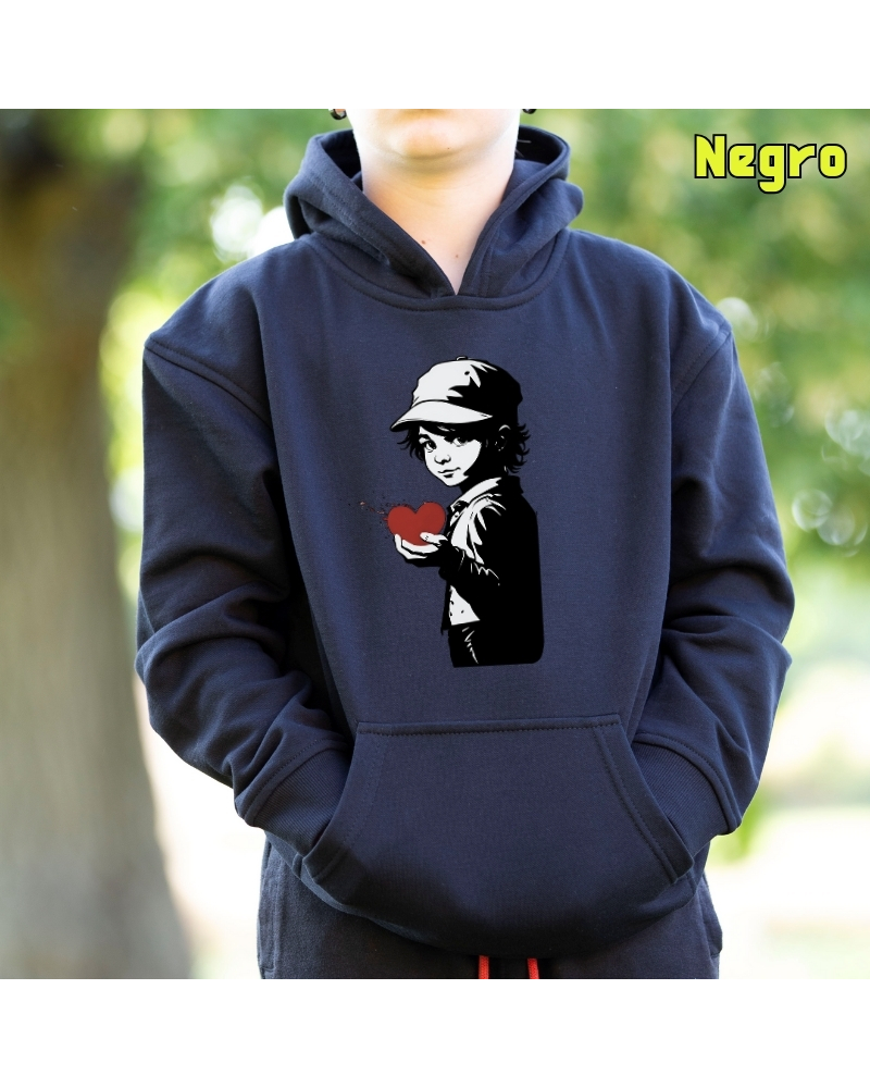 Corazón En Mano - Sudadera Niño Con Capucha