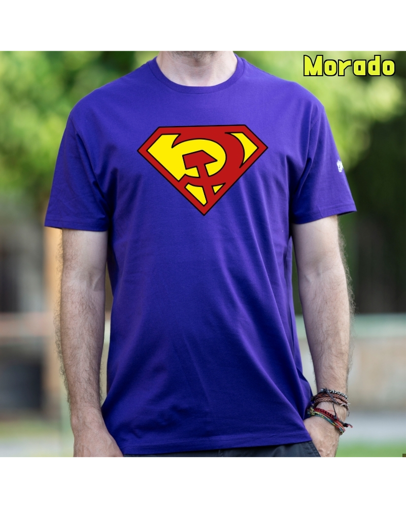 Camiseta Hombre Manga Corta - Superhombre Rojo