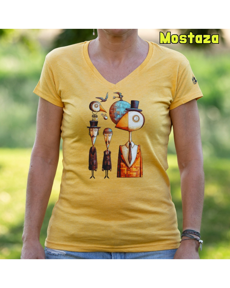 Camiseta Mujer Manga Corta - Pajaritos