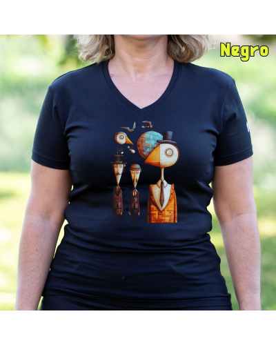 Camiseta Mujer Manga Corta - Pajaritos
