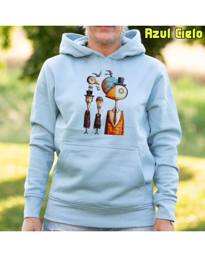 Sudadera mujer con capucha - Pajaritos