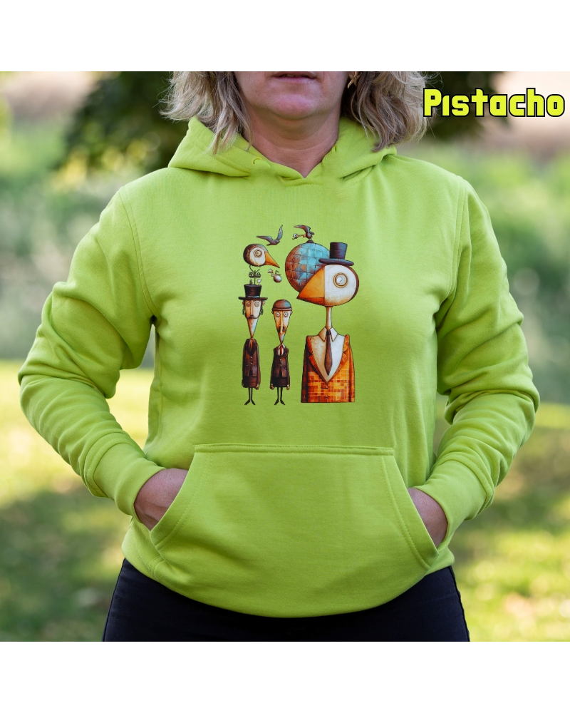 Sudadera mujer con capucha - Pajaritos