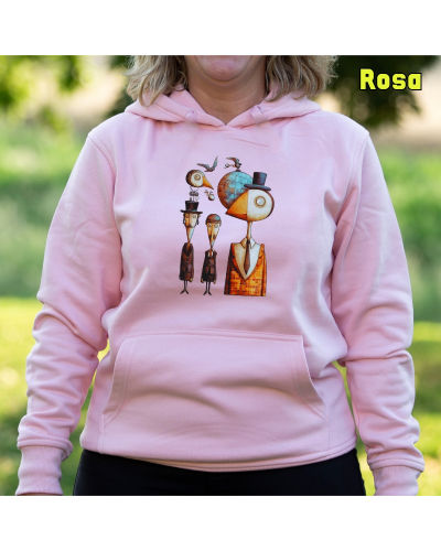 Sudadera mujer con capucha - Pajaritos