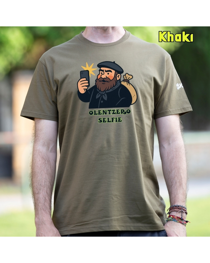 Olentzero Selfie -Gizonezkoen Kamiseta
