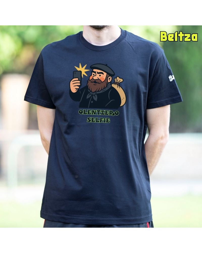 Olentzero Selfie -Gizonezkoen Kamiseta