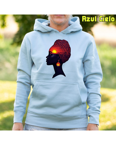 Sudadera mujer con capucha Africa Infinita – La Kamiseta K Buskas