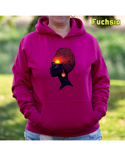 Sudadera mujer con capucha Africa Infinita – La Kamiseta K Buskas