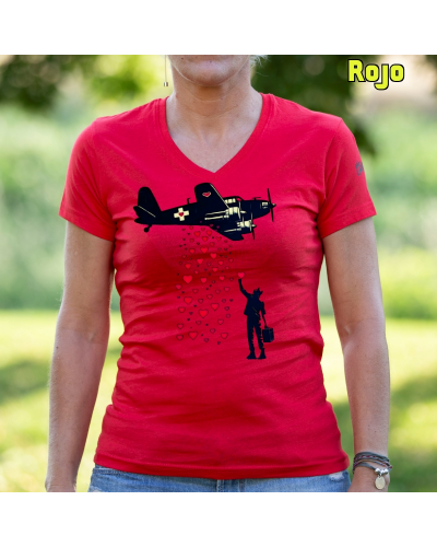 Bombardero De Corazones - Camiseta Mujer Manga Corta