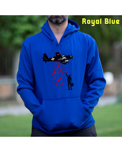Sudadera hombre con capucha Bombardero De Corazones